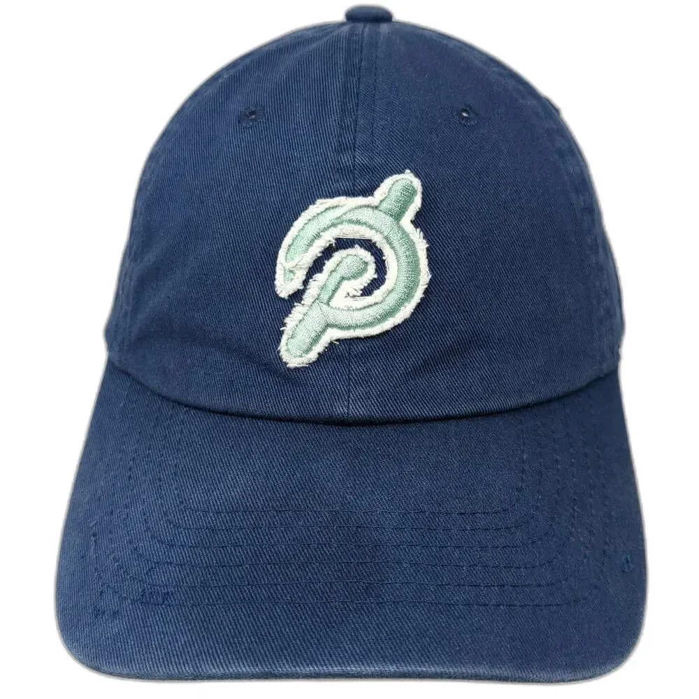 Captiv8 Peloton Blue One Size Baseball Cap Slideback Distressed Cotton Logo Hat